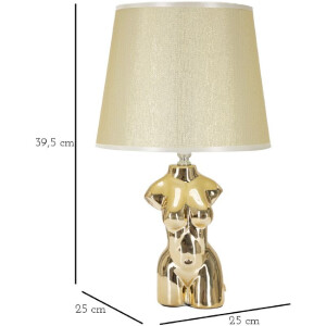 Mauro Ferretti lampa stołowa Glam Frau E27 Ø 25x39,5 cm złota