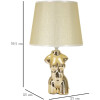 Mauro Ferretti lampa stołowa Glam Frau E27 Ø 25x39,5 cm złota
