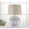 Mauro Ferretti lampa stołowa Atene E27 Ø 38x59 cm biały płukany brązowy