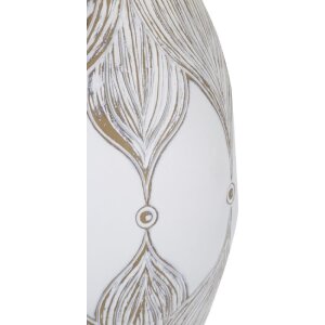 Mauro Ferretti lampa stołowa Atene owal E27 Ø 38x67 cm biały płukany brązowy