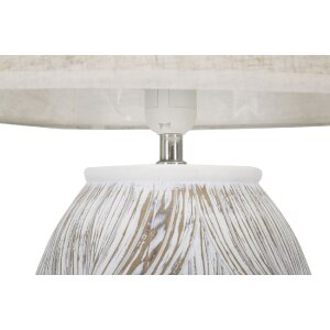 Mauro Ferretti lampa stołowa Atene owal E27 Ø 38x67 cm biały płukany brązowy