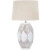 Mauro Ferretti lampa stołowa Atene owal E27 Ø 38x67 cm biały płukany brązowy