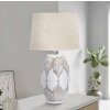 Mauro Ferretti lampa stołowa Atene owal E27 Ø 38x67 cm biały płukany brązowy