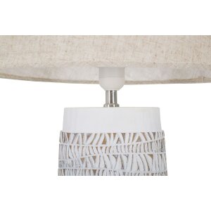 Mauro Ferretti lampa stołowa Nairobi E27 Ø 35x60,5 cm biały sprany brąz