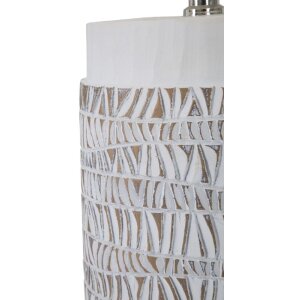 Mauro Ferretti lampa stołowa Nairobi E27 Ø 35x60,5 cm biały sprany brąz