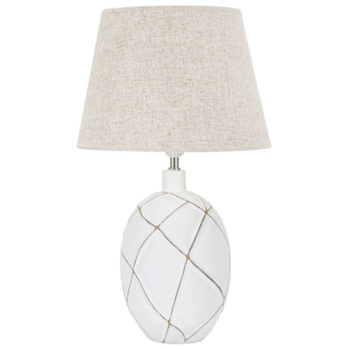 Lampa stołowa Mauro Ferretti linie E27 Ø 35x60 cm biała płukana