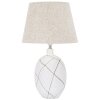Lampa stołowa Mauro Ferretti linie E27 Ø 35x60 cm biała płukana