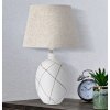 Lampa stołowa Mauro Ferretti linie E27 Ø 35x60 cm biała płukana