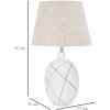 Lampa stołowa Mauro Ferretti linie E27 Ø 35x60 cm biała płukana