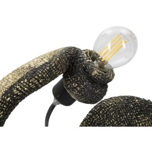 Mauro Ferretti lampa stołowa jaszczurka E14 37,5x16,5x22 cm czarne złoto