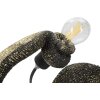 Mauro Ferretti lampa stołowa jaszczurka E14 37,5x16,5x22 cm czarne złoto