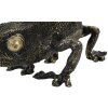 Mauro Ferretti lampa stołowa jaszczurka E14 37,5x16,5x22 cm czarne złoto