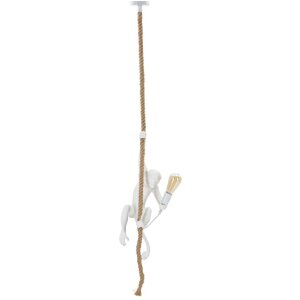 Mauro Ferretti lampa sufitowa małpa E27 Ø 27x32x60 cm biały brązowy