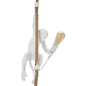 Mauro Ferretti lampa sufitowa małpa E27 Ø 27x32x60 cm biały brązowy