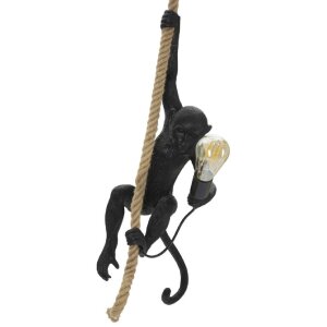 Mauro Ferretti lampa sufitowa małpa E27 Ø 27x32x60 cm czarny brązowy