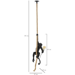 Mauro Ferretti lampa sufitowa małpa E27 Ø 27x32x60 cm czarny brązowy