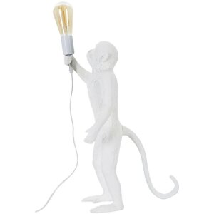 Mauro Ferretti lampa stołowa monkey E27 Ø 26x34x55 cm biały