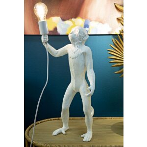 Mauro Ferretti lampa stołowa monkey E27 Ø 26x34x55 cm biały