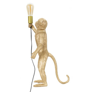 Lampa stołowa Mauro Ferretti monkey E27 Ø 26x34x55 cm złota