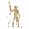 Lampa stołowa Mauro Ferretti monkey E27 Ø 26x34x55 cm złota