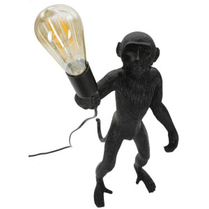 Lampa stołowa Mauro Ferretti monkey E27 Ø 26x34x55 cm czarna