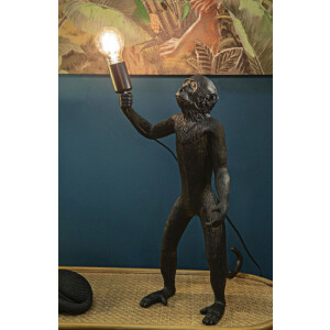 Lampa stołowa Mauro Ferretti monkey E27 Ø 26x34x55 cm czarna