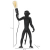 Lampa stołowa Mauro Ferretti monkey E27 Ø 26x34x55 cm czarna
