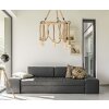 Mauro Ferretti lampa sufitowa okrąg linowy 6-światło E27 Ø 64x90 cm brązowy czarny