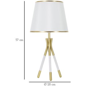 Mauro Ferretti lampa stołowa Triply E27 Ø 28x57 cm złoty biały