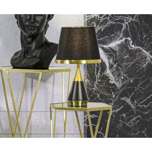 Mauro Ferretti lampa stołowa Blacky E27 Ø 28x50 cm czarne złoto