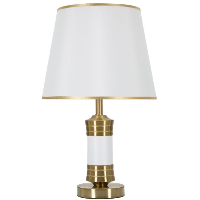 Mauro Ferretti lampa stołowa Whity E27 Ø 31x52 cm złoty biały