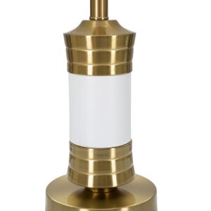 Mauro Ferretti lampa stołowa Whity E27 Ø 31x52 cm złoty biały