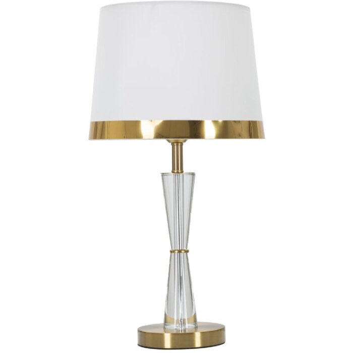 Mauro Ferretti lampa stołowa Kristal E27 Ø 30x56 cm złoty biały