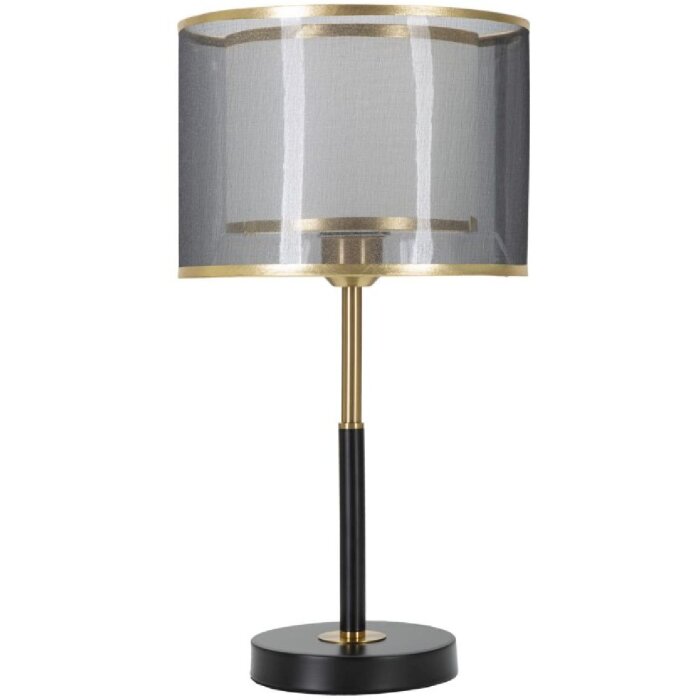 Mauro Ferretti lampa stołowa poziomy E27 Ø 25x48 cm czarne złoto