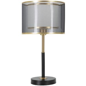 Mauro Ferretti lampa stołowa poziomy E27 Ø 25x48 cm czarne złoto