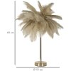 Mauro Ferretti lampa stołowa palma 2 światła E14 Ø 55x60 cm wielbłądzie złoto