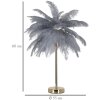 Mauro Ferretti lampa stołowa palma 2 światła E14 Ø 55x60 cm szare złoto