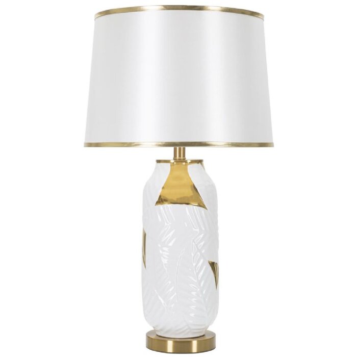 Mauro Ferretti lampa stołowa ceramiczna E27 Ø 40x70 cm złoty biały