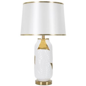 Mauro Ferretti lampa stołowa ceramiczna E27 Ø 40x70 cm złoty biały