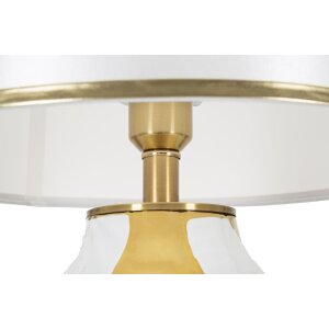 Mauro Ferretti lampa stołowa ceramiczna E27 Ø 40x70 cm złoty biały