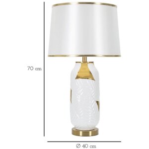 Mauro Ferretti lampa stołowa ceramiczna E27 Ø 40x70 cm złoty biały