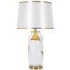Mauro Ferretti lampa stołowa ceramiczna E27 Ø 40x70 cm złoty biały
