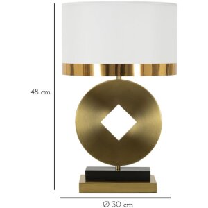 Mauro Ferretti lampa stołowa Coin E270 Ø 30x53 cm złoty biały