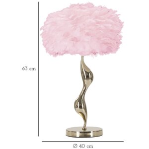 Lampa stołowa Mauro Ferretti slim E27 Ø 40x63 cm różowe złoto