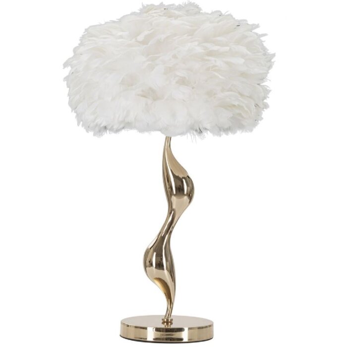 Lampa stołowa Mauro Ferretti slim E27 Ø 40x63 cm białe złoto