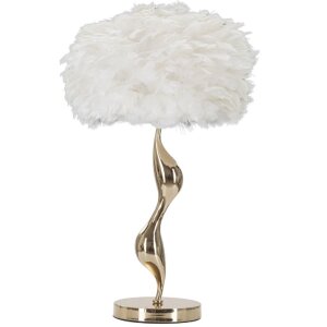 Lampa stołowa Mauro Ferretti slim E27 Ø 40x63 cm białe złoto