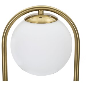 Mauro Ferretti lampa stołowa Glamy Arc E14 Ø 21x47 cm złoty biały