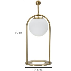 Mauro Ferretti lampa stołowa Glamy Arc E14 Ø 21x50 cm złoty biały