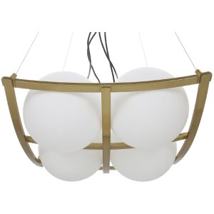 Mauro Ferretti lampa sufitowa Japan kwadrat 4 światła E27 45x45x20 cm złoty biały