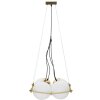 Mauro Ferretti lampa sufitowa Japan kwadrat 4 światła E27 45x45x20 cm złoty biały